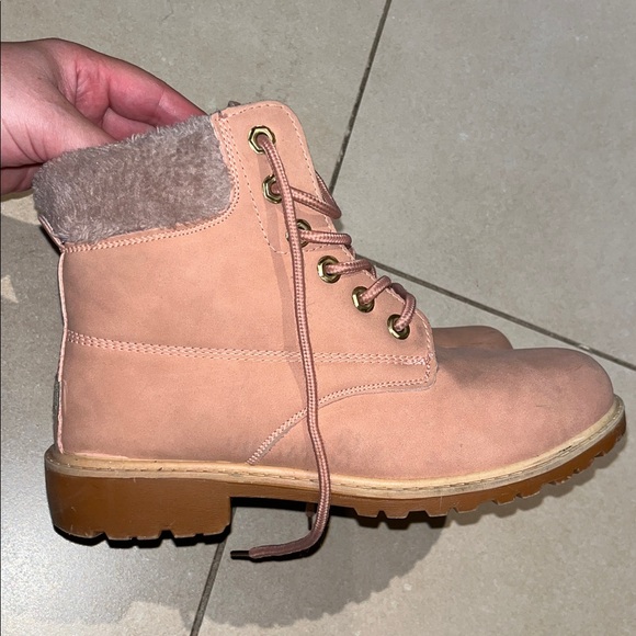 UGG Women's Pink Lace-Up Winter Boots - Picture 4 of 13
